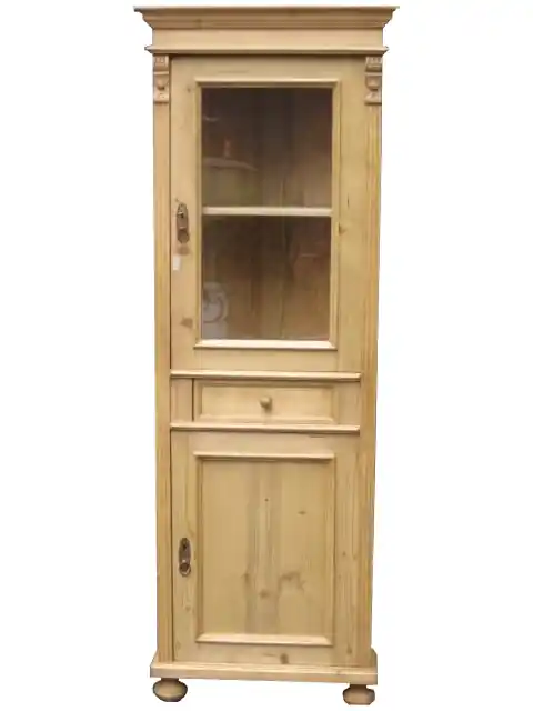 Weichholz Eckvitrine im Landhausstil Preis Gesenkt