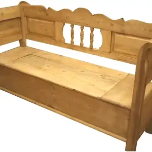 Sichere Zahlung Biedermeier Weichholz Truhenbank 150 cm