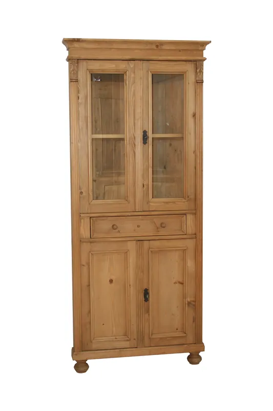 Weichholz Eckvitrine im Landhausstil Bestseller