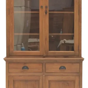 Angebot Vitrinenschrank Brescia Teakholz 100cm