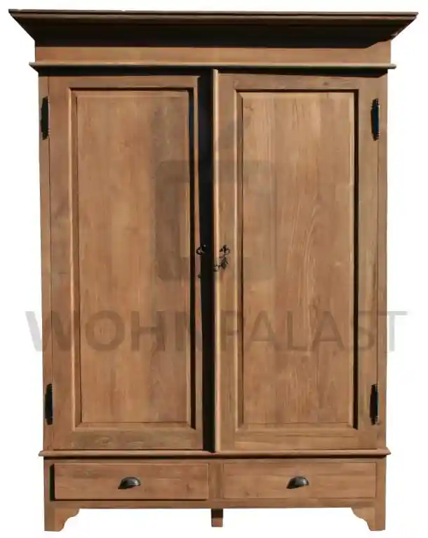 Bestseller Teak Schrank Modena 210x160 cm Kleiderschrank Massivholz