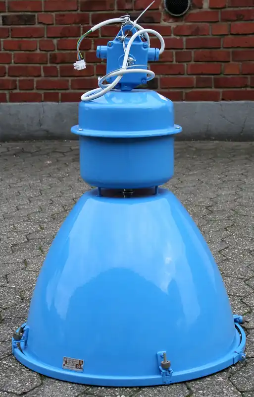 Preisknaller original Industrielampe blau