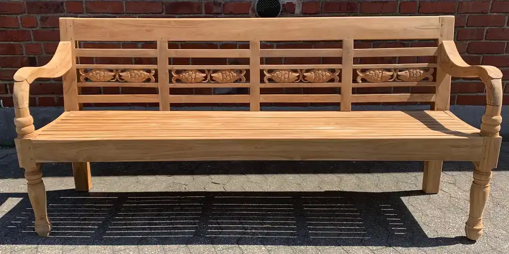 Gartenbank 190 cm Gartenmöbel Teak Bank Outdoor Möbel Teakmöbel Neu