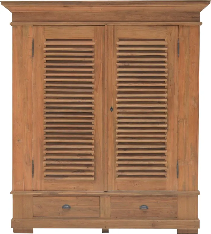 Teak Schrank Louvre Kleiderschrank Zertifiziert