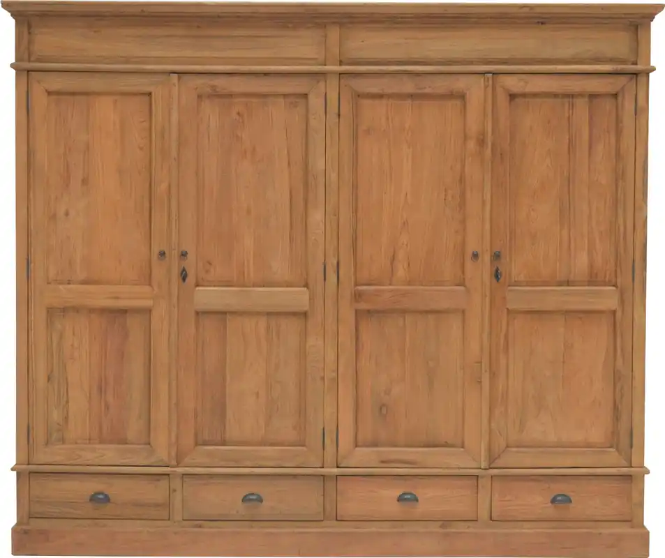 Kleiderschrank Almeira 200cm Teak Schrank Markenware