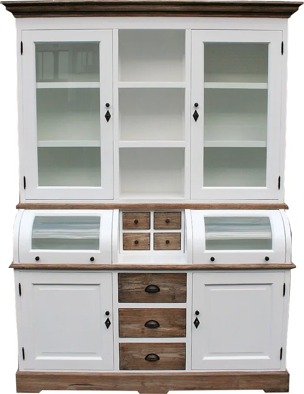 Sonderangebot Buffet Schrank Berlin 150 cm weiß/eiche - Landhaus Möbel