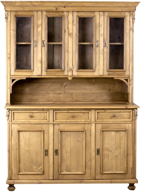 Buffetschrank Vitrinenschrank Landhaus aus massivem Weichholz Sonderangebot