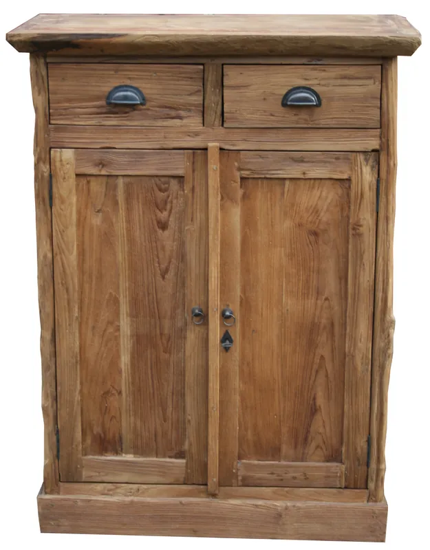 Schrank Teak Massivholz Halbschrank Vertiko Billig