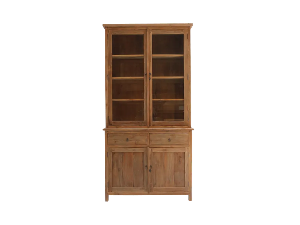 Vitrinenschrank Paris Teak 120cm Wochenendangebot