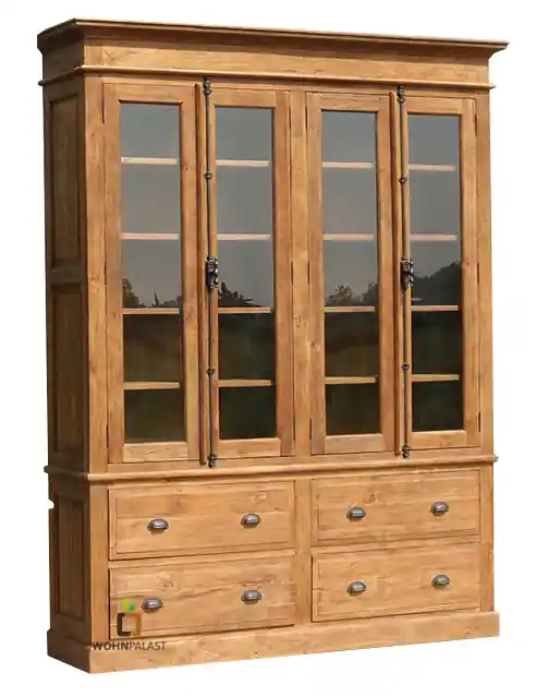 Vitrinen Schrank Bali Ita aus recyceltem Teak Wochenendangebot