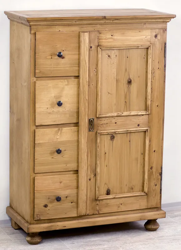 Gründerzeit Landhaus Brotschrank aus Weichholz Neu