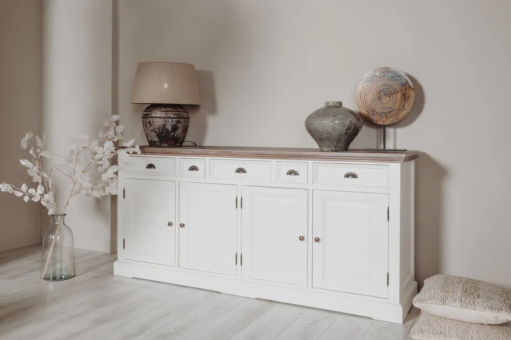 Geprüft FLEUR SIDEBOARD 200 cm - Landhaus Kommode Anrichte