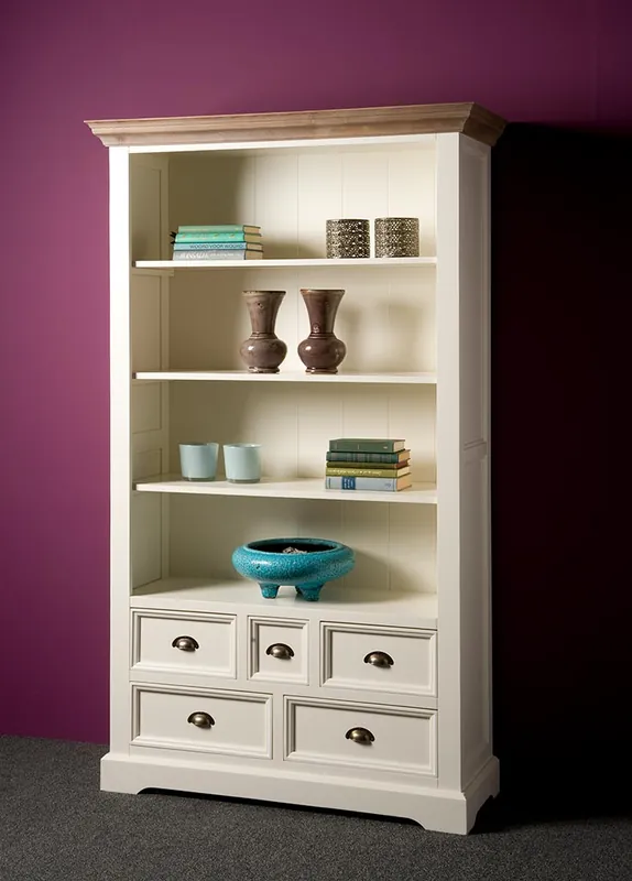 Saisonangebot Landhaus Regal FLEUR - Bücherregal 111cm