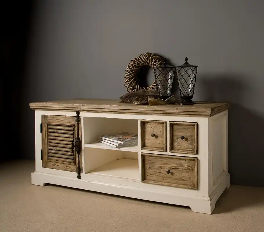 Amanda TV-Möbel 150 cm TV Schrank Fernsehschrank Landhausstil Neuheit