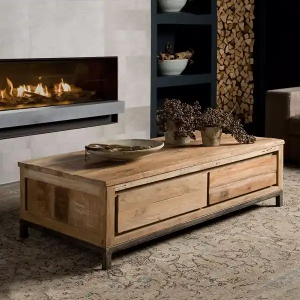 Venedig Couchtisch 135 cm recyceltes Teakholz Neuheit