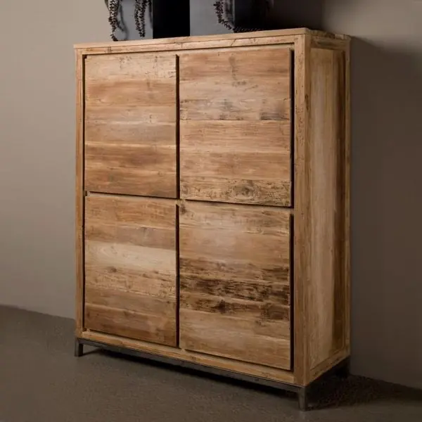 Schrank Venedig 130 cm recyceltes Teakholz Letzte Chance