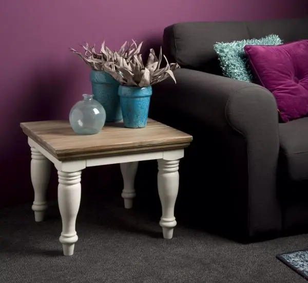 Landhaus Couchtisch- Beistelltisch Fleur 60 cm Top-Preis
