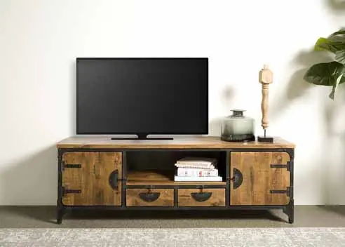 Basto TV-Schrank 180 cm Lowboard Mangoholz Günstig