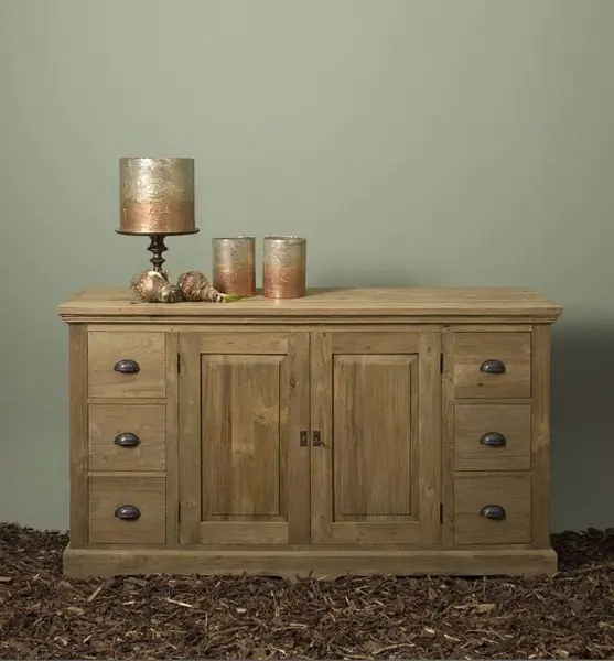 Echt Bologna Sideboard 160 cm Kommode Anrichte Teakholz Landhausstil