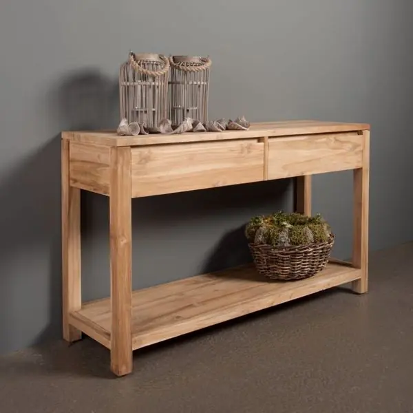 Losari Wandtisch Teakholz 130 cm Meistverkauft