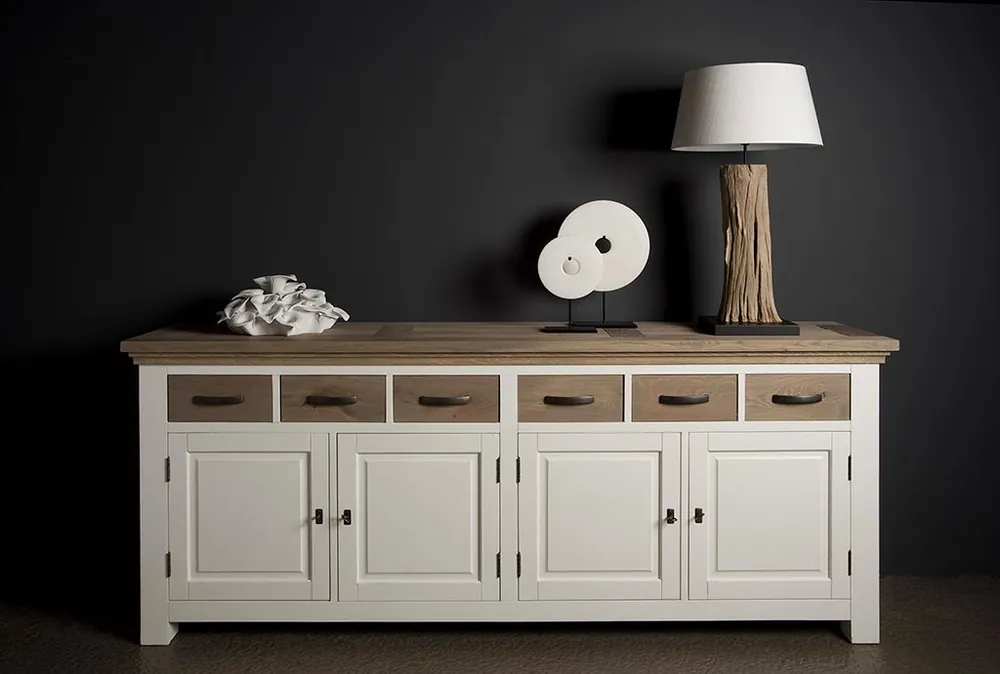 Sideboard Eiche Parma Toscana - Anrichte Landhaus 220 cm Schnäppchen