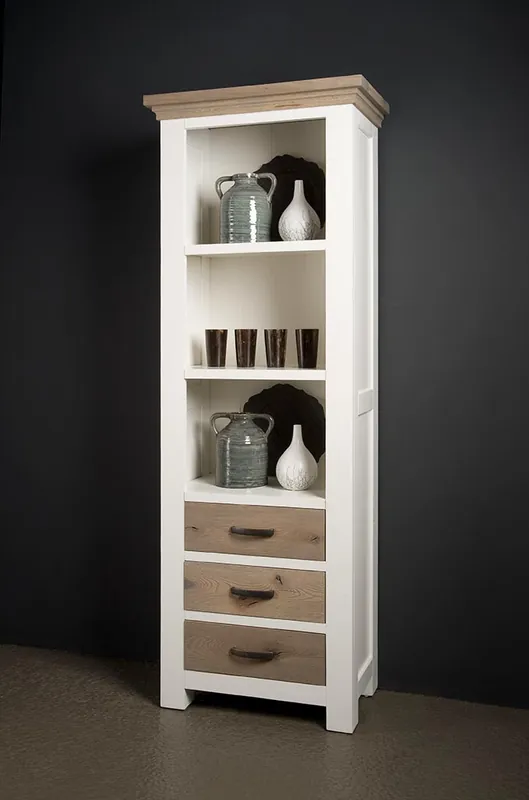 Bücherregal Parma Toscana mit Eiche 70 cm - Landhaus Regal Markenprodukt