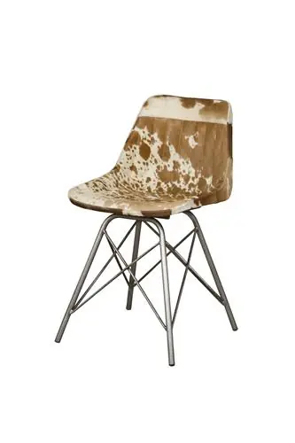 Renew Stuhl Patna 80 cm PU-Leder / Weißes Fell Echt