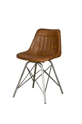 Renew Stuhl Kota 78 cm Leder Braun / Metallgestell Letzte Chance