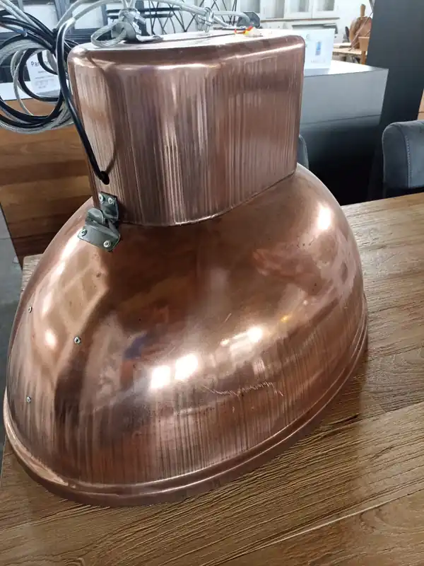 Günstig Original Industrielampe kupferfarbig oval ohne Glas