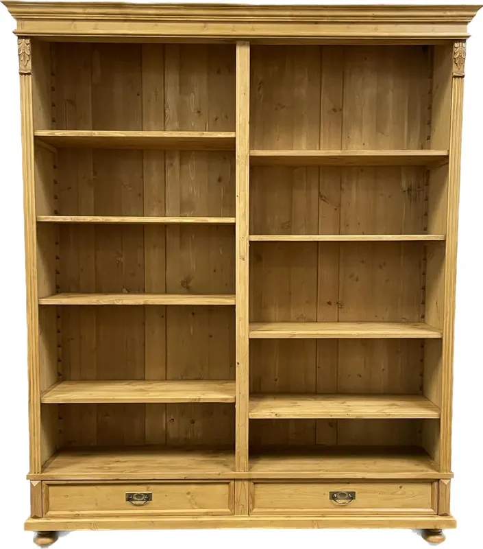 Landhaus Regal mit 2 Schubladen 190/160cm - Massivholz Bücherregal Nur Für Kurze Zeit