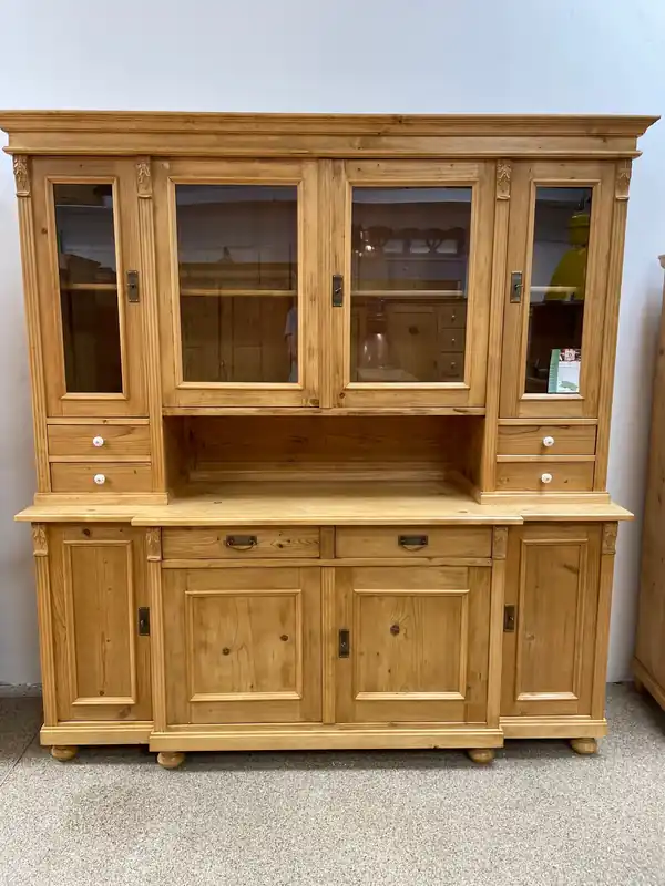 Top-Angebot Gründerzeit Buffetschrank Weichholz Vitrine - Landhaus Möbel