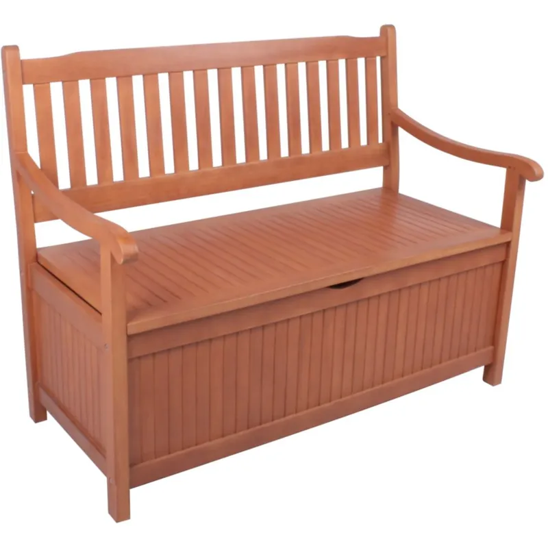 Angebot Gartenbank 2-Sitz Eukalyptus FSC, geölt, mit Staufach Outdoormöbel
