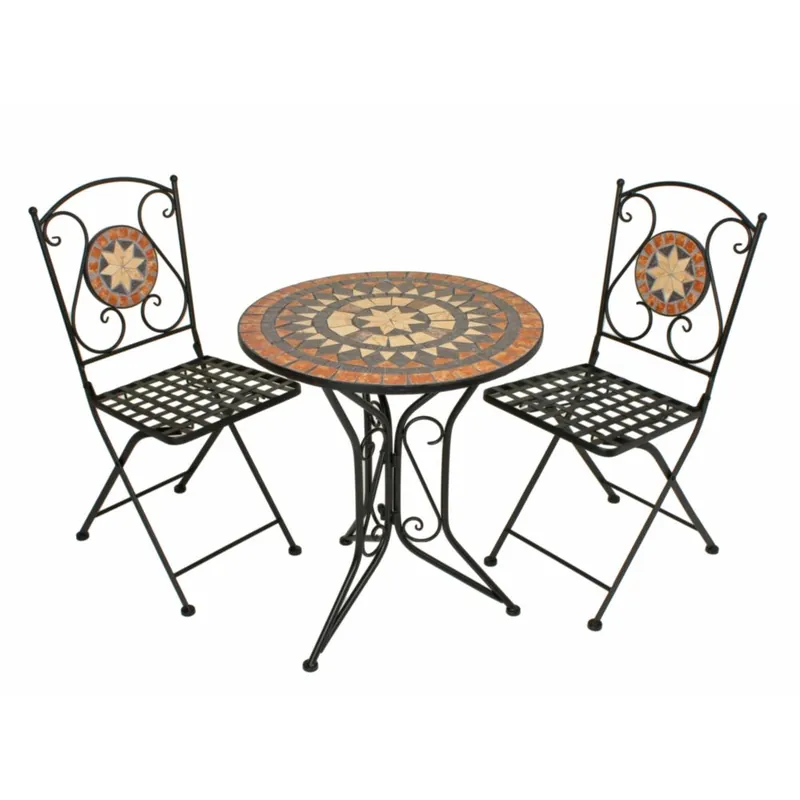 Abverkauf Bistro Set Pular 3-teilig, Garten, Balkon, Terrasse