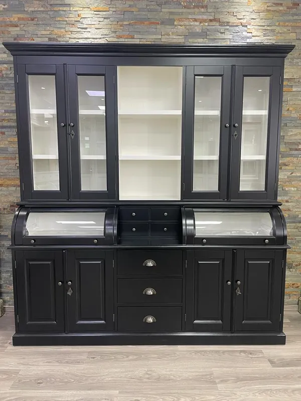 Neu Im Sortiment Buffet Schrank Berlin schwarz/weiß 200cm - Landhaus Möbel