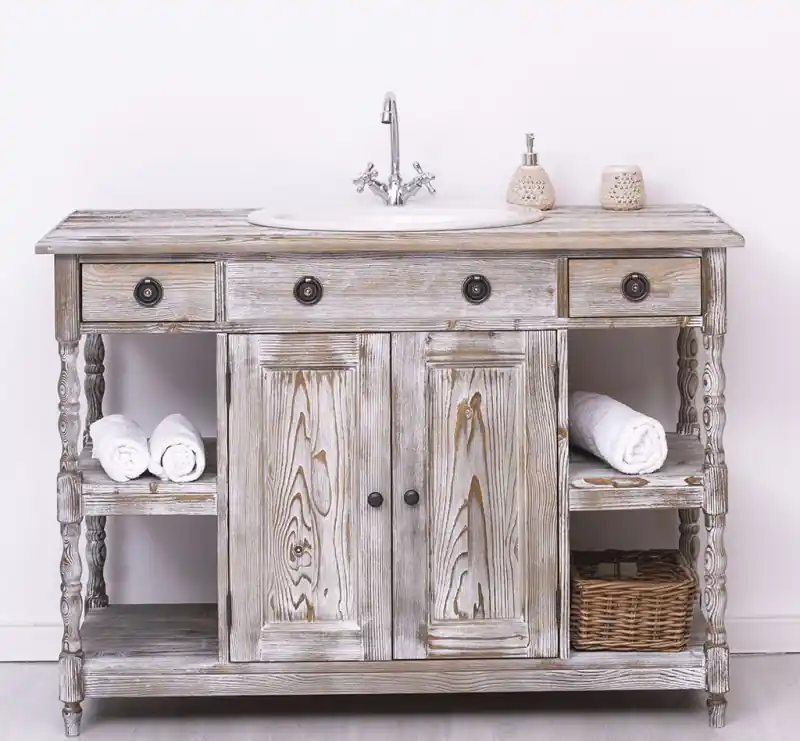 Badezimmerschrank, Badezimmerunterschrank, Badmöbel - französischer Landhausstil Online Kaufen