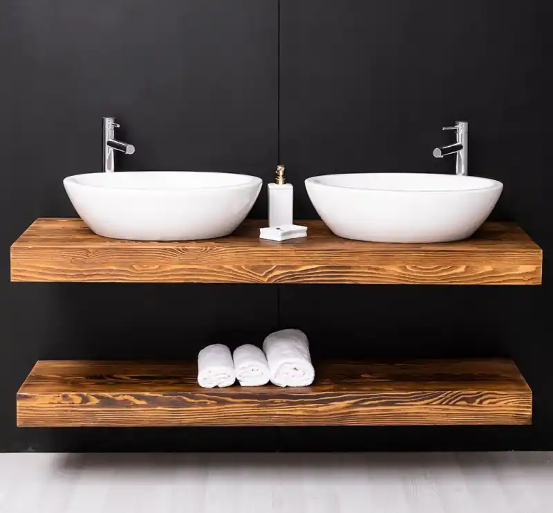 Waschtischplatte 150 cm für 1 Waschbecken - Badezimmermöbel Heißes Angebot