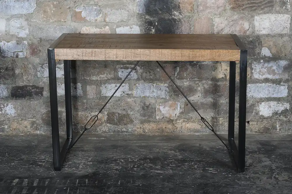 Sonderangebot Nairobi Esstisch in modernem Mango Holz und beschichteten Stahl
