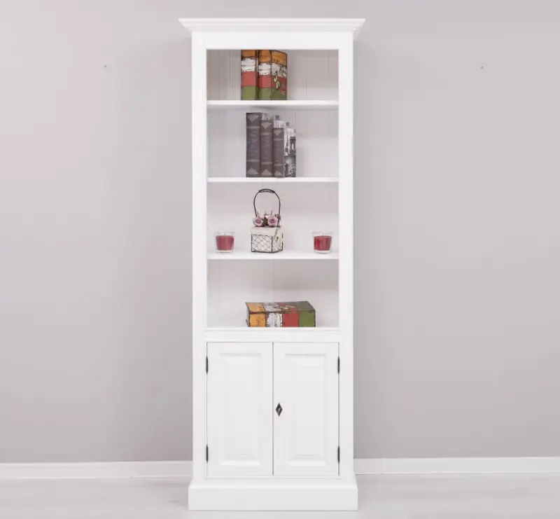 Must-Have Vielseitiges Bücherregal mit 2 massiven Türen und Regalfläche - dekorative Vitrine