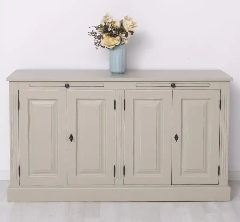 Landhaus Anrichte mit ausziehbaren Ablageflächen - Massives Sideboard Neue Kollektion