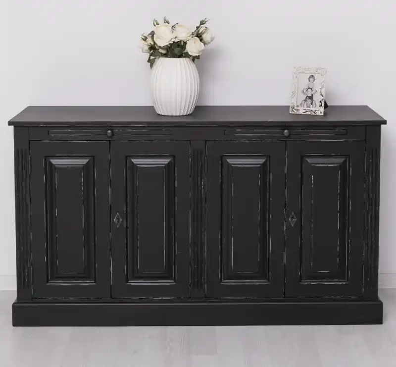 Landhaus Anrichte mit ausziehbaren Ablageflächen - Massives Sideboard Bestpreis