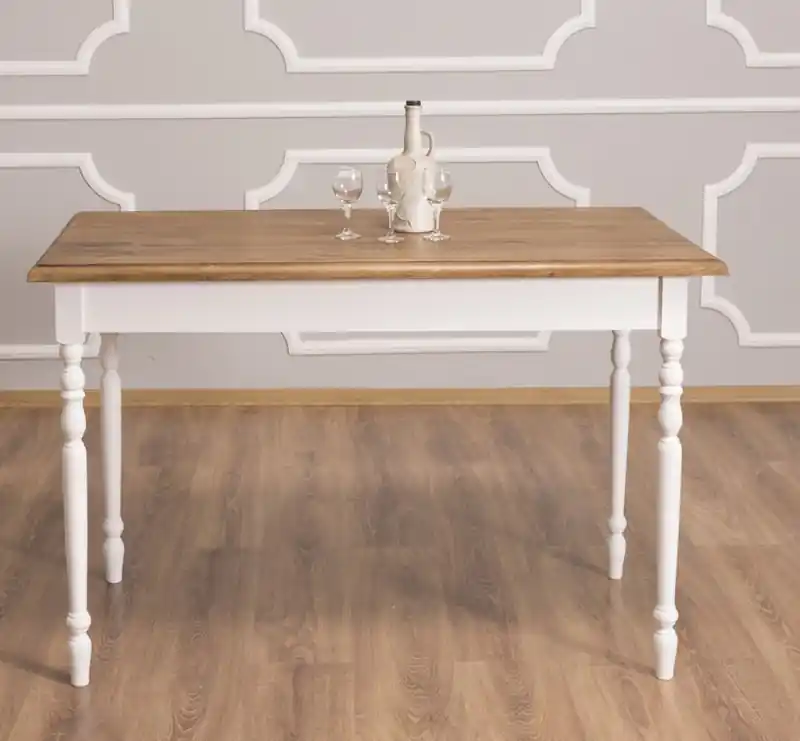 Landhaus Esstisch Massiv mit Kiefernplatte 78 x 120 x 70 cm Massivholz Meistverkauft