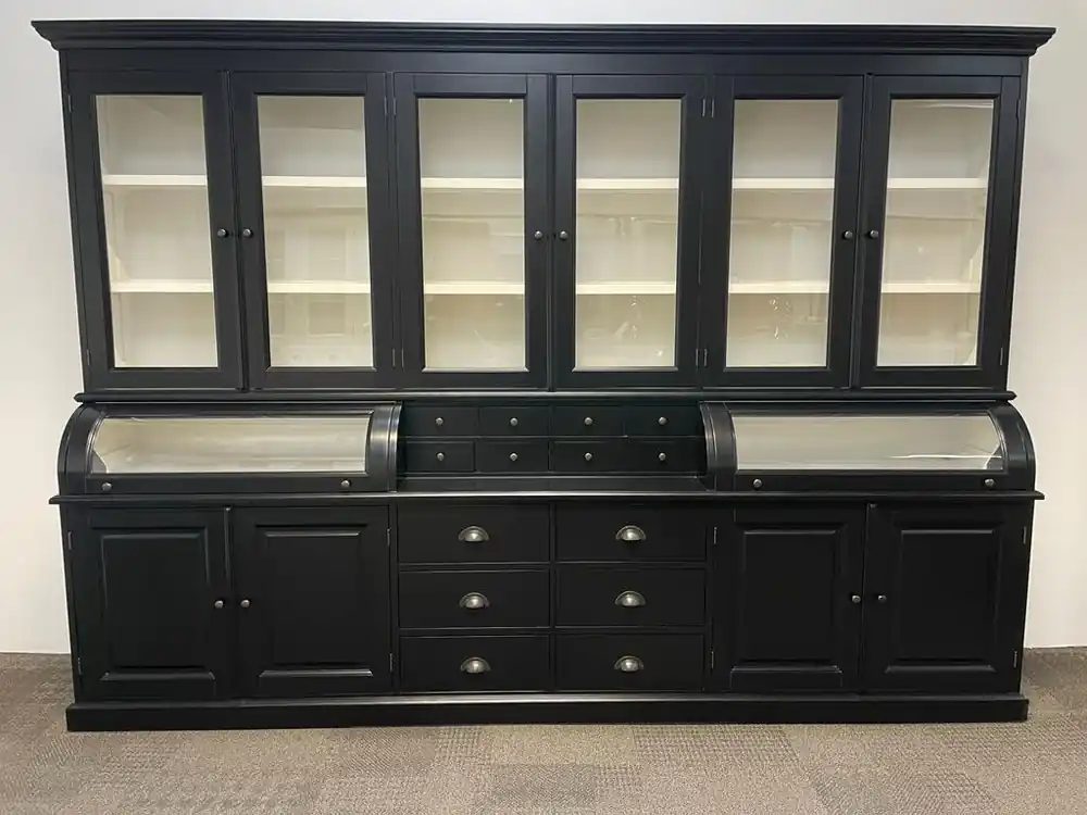 Mega-Angebot Buffet Schrank Berlin schwarz/weiß 300 cm - Landhaus Möbel
