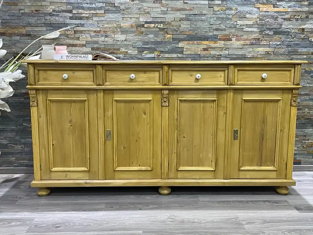 Landhaus Sideboard 180 cm - Gründerzeit Anrichte Weichholz Mega-Angebot