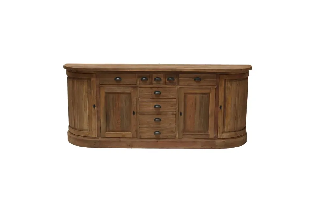 Jetzt Bestellen Teak Sideboard mit abgerundeten Seiten und Schubladen
