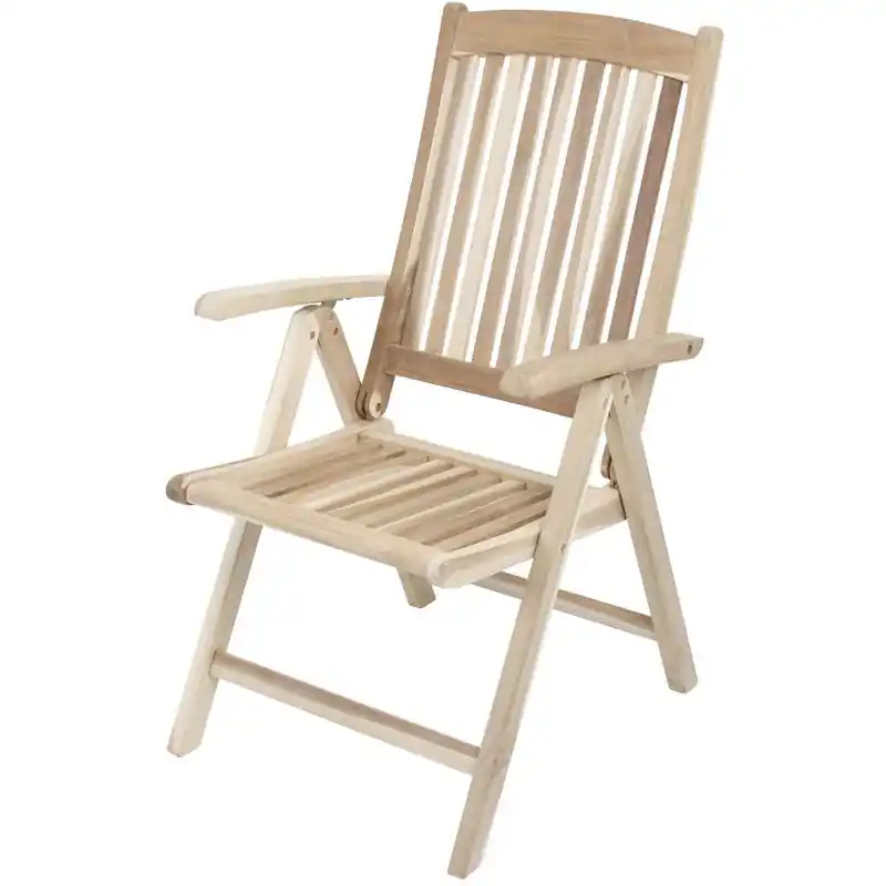 Teak Gartenstuhl Hochlehner GARTEN - Klappstuhl Gartensessel mit Armlehnen Teakmöbel Teakstuhl Bestseller