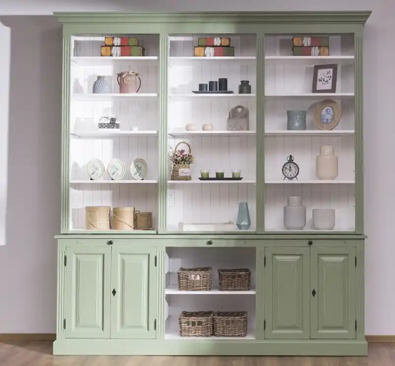 Preisknaller Bücherschrank im Landhaus Stil - Massivholz Regal