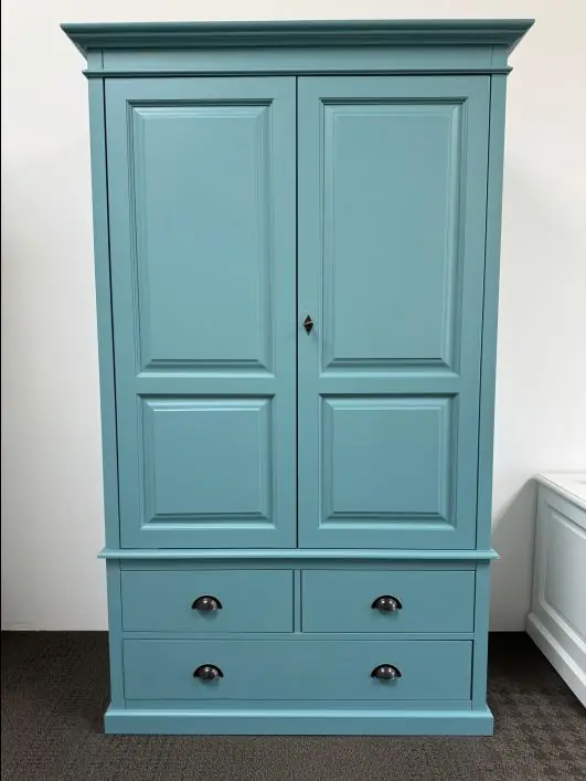 Kleiderschrank Landhausstil 120 cm aus Kiefernholz Sichere Zahlung