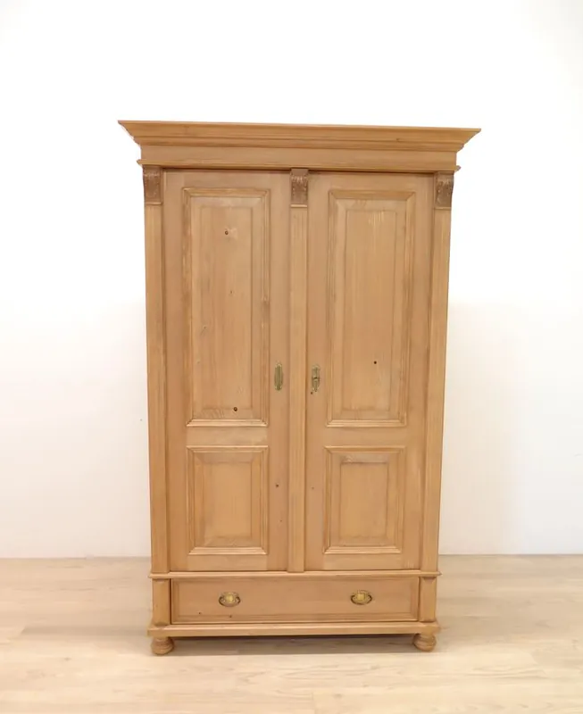 Premium 2-türiger Kleiderschrank gewachst– Weichholz, Landhausstil Neu Im Sortiment