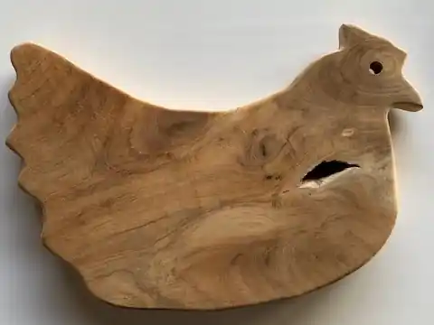 Preisreduziert Frühstückbrettchen Teakholz Tiermotive
