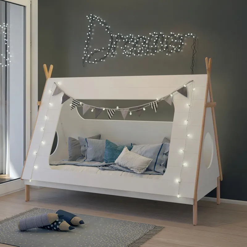 Nur Für Kurze Zeit Kinderbett Zelt weiß